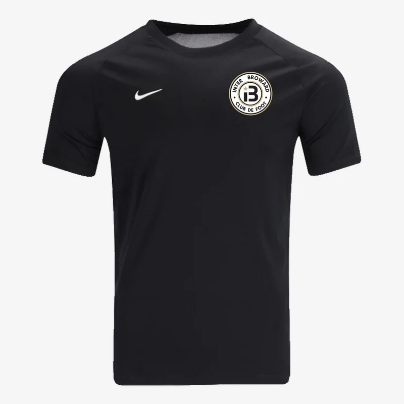 Black Inter Broward CF Nike match jersey, front view