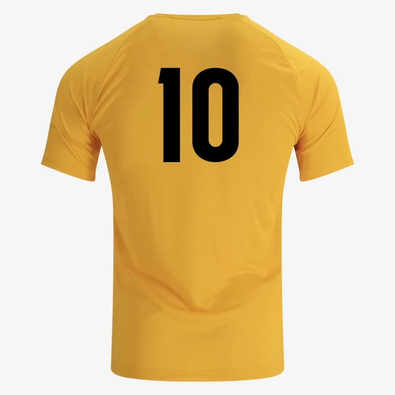 Gold Inter Broward CF jersey with a black number 10, back view